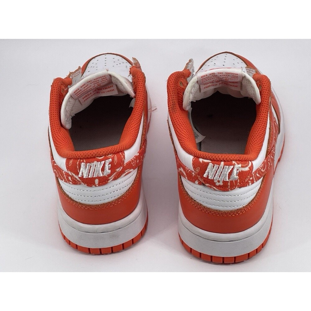 Nike Dunk Low Orange Paisley White DH4401-103 Women’s US 7.5 No Laces - Picture 4 of 7